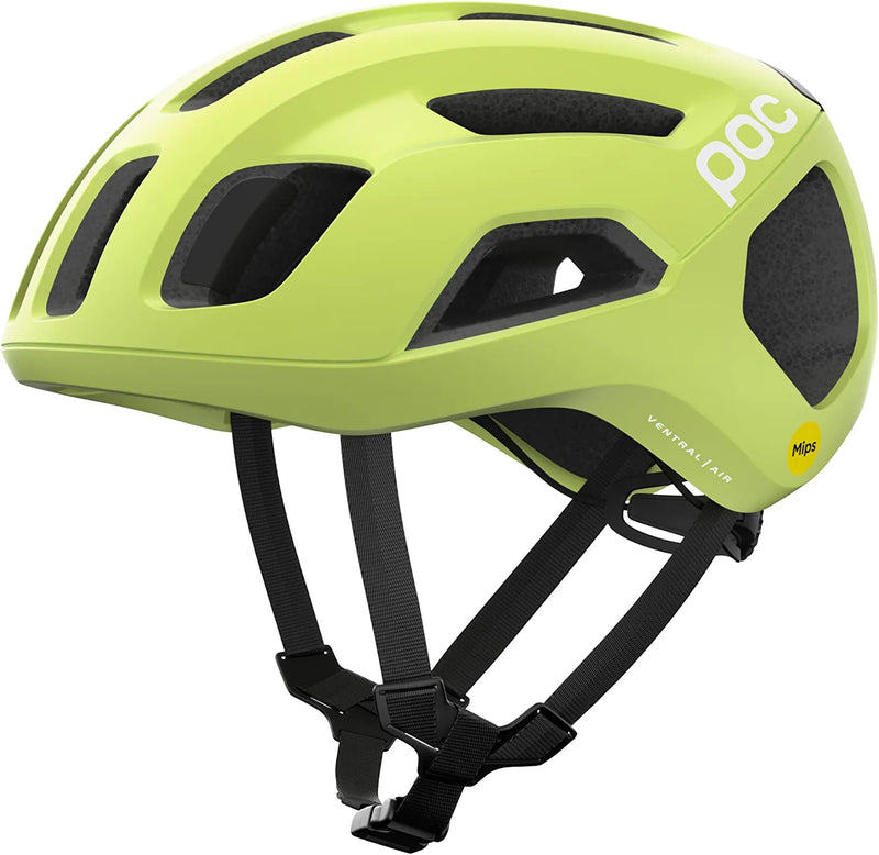 POC, Ventral Air MIPS Road Cycling Helmet with Performance Cooling Sporting Goods > Outdoor Recreation > Cycling > Cycling Apparel & Accessories > Bicycle Helmets POC Lemon Calcite Matt SML/51-54cm 
