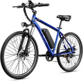 Jasion EB5 Electric Bike for Adults with 360Wh Removable Battery, 40Miles 20MPH Commuting Electric Mountain Bike with 350W Brushless Motor, Shimano 7 Speed, 26" Tires and Front Fork Suspension Sporting Goods > Outdoor Recreation > Cycling > Bicycles GUANGDONG SHUNDE JUNHAO SCIENCE & TECHNOLOGY DEVELOPMENT CO.,LTD Blue  