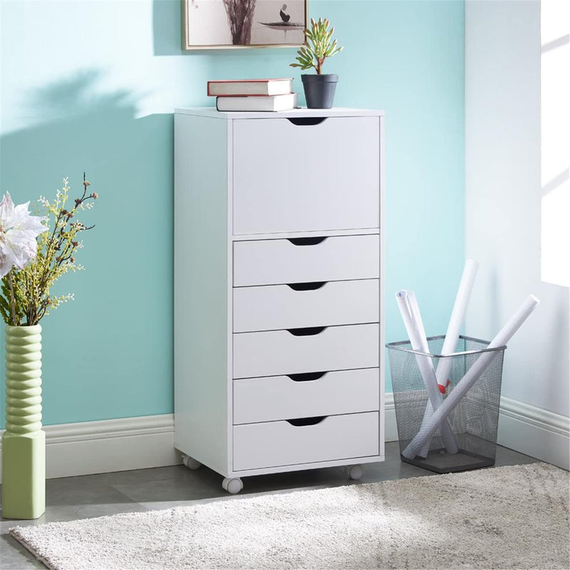 Naomi Home Office File Cabinets Wooden File Cabinets for Home Office Lateral File Cabinet Wood File Cabinet Mobile File Cabinet Mobile Storage Cabinet Filing Storage Drawer White/5 Drawer Home & Garden > Household Supplies > Storage & Organization Naomi Home White 6 Drawer 