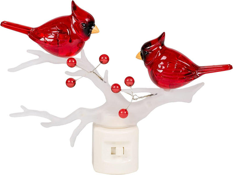 Cardinals on Branch 7 X 6 Inch Plastic Swivel Base Wall Plug in Decorative Night Light Home & Garden > Lighting > Night Lights & Ambient Lighting Roman   