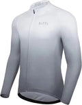 ROTTO Cycling Jersey Mens Bike Shirt Long Sleeve Gradient Color Series Sporting Goods > Outdoor Recreation > Cycling > Cycling Apparel & Accessories ROTTO 08 White-gray Large 
