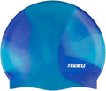 MARU Multi-Coloured Silicone Swim Hat (Unisex, One Size Fits Most) Sporting Goods > Outdoor Recreation > Boating & Water Sports > Swimming > Swim Caps Maru Blue Shades  