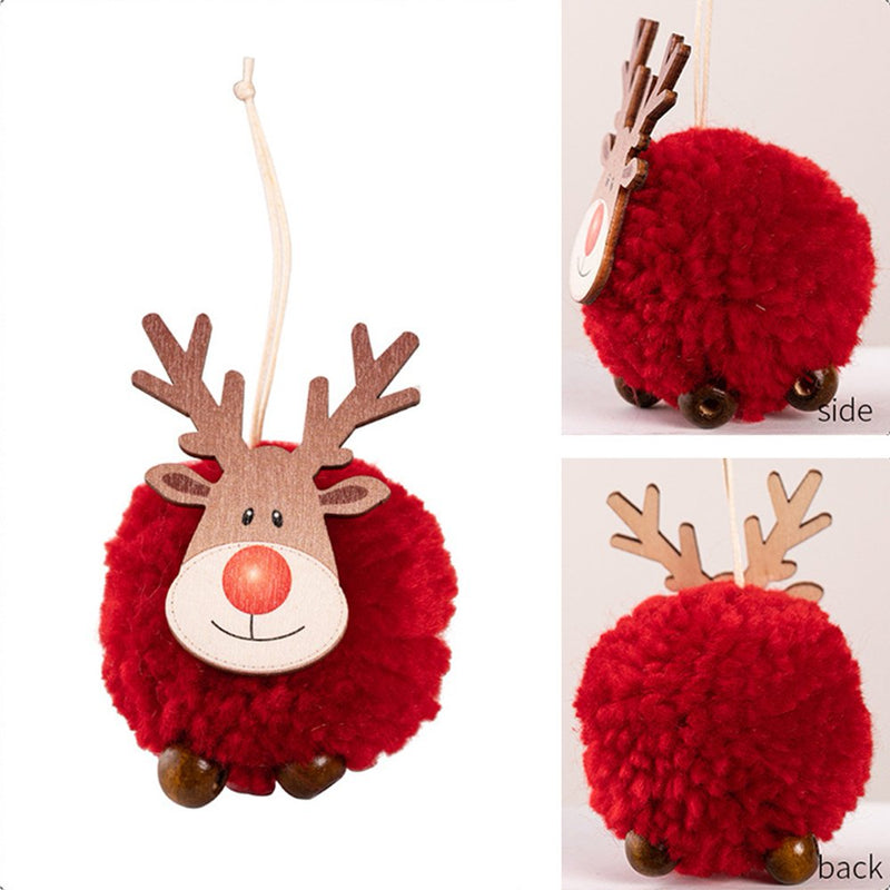 Mightlink Christmas Tree Pendant Large Plush Cute Fluffy Gifts Festival Decoration Holiday Props Xmas Sherpa Ball Elk Pendant Party Supplies Home & Garden > Decor > Seasonal & Holiday Decorations& Garden > Decor > Seasonal & Holiday Decorations mightlink   