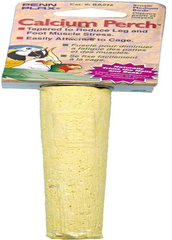 PENN-PLAX Bird-Life Calcium Bird Perch – Naturally Trims Nails & Beak – Great for Parakeets, Lovebirds, Cockatiels, and Other Small Birds – Red – 5” Long Animals & Pet Supplies > Pet Supplies > Bird Supplies Penn-Plax Yellow 6" Length 