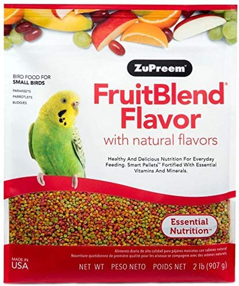 Zupreem Fruitblend Flavor Pellets Bird Food for Small Birds, 2 Lb - Daily Blend Made in USA for Parakeets, Budgies, Parrotlets Animals & Pet Supplies > Pet Supplies > Bird Supplies > Bird Food ZuPreem FruitBlend 2 Pound (Pack of 1) 