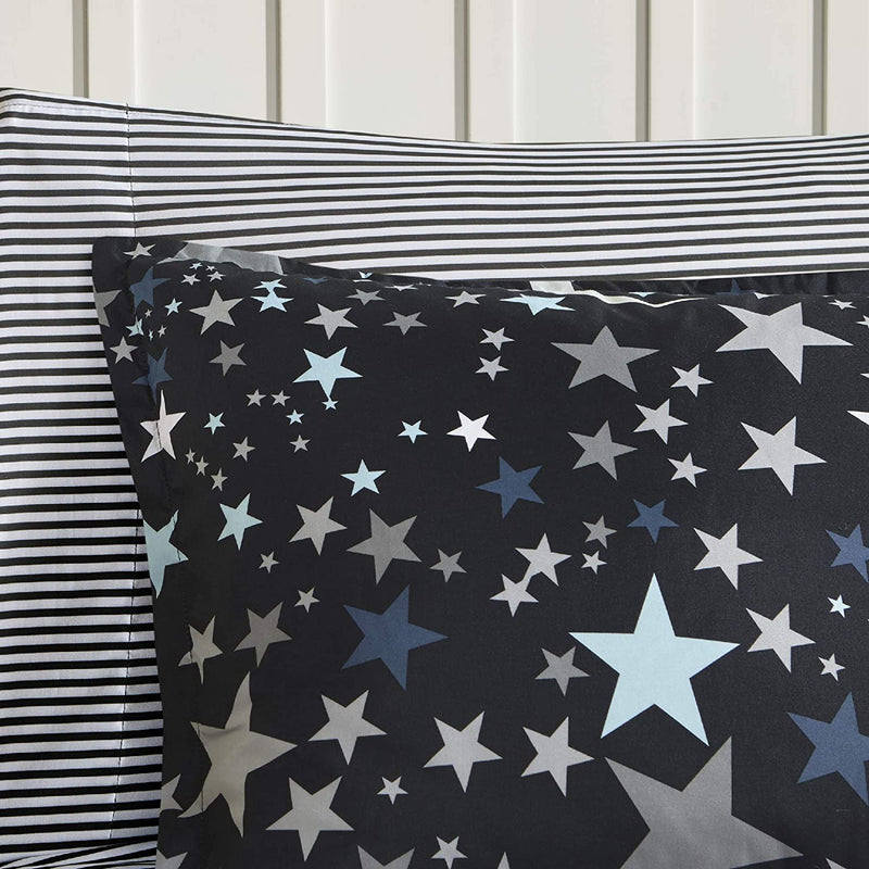 Mi Zone Kids Starry Night Cozy Bag in a Bag Comforter with Complete Sheet Set Fun and Playful Print, Children Bedding Girls Bedroom Décor, Full, Charcoal 8 Piece Home & Garden > Linens & Bedding > Bedding Mizone Kids   
