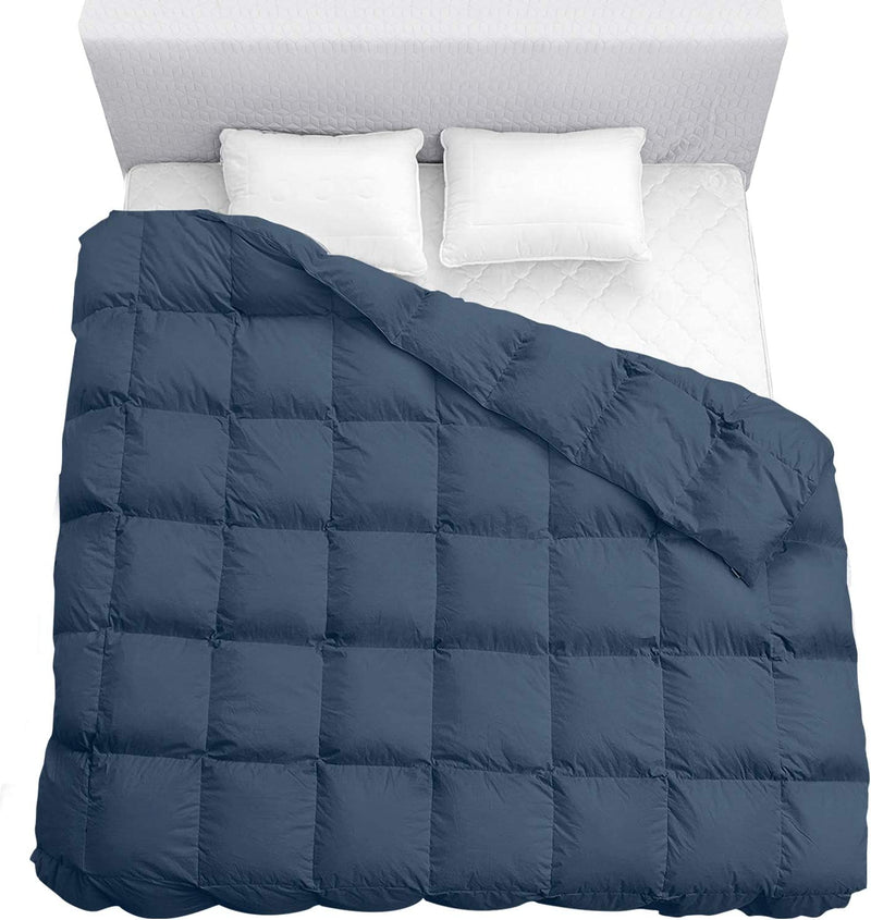Lux Decor Collection King Comforter - Quilted Duvet Insert with Corner Tabs - Box Stitched down Alternative Comforter - All Season Duvet Insert (King, Navy) Home & Garden > Linens & Bedding > Bedding > Quilts & Comforters Lux Decor Collection   