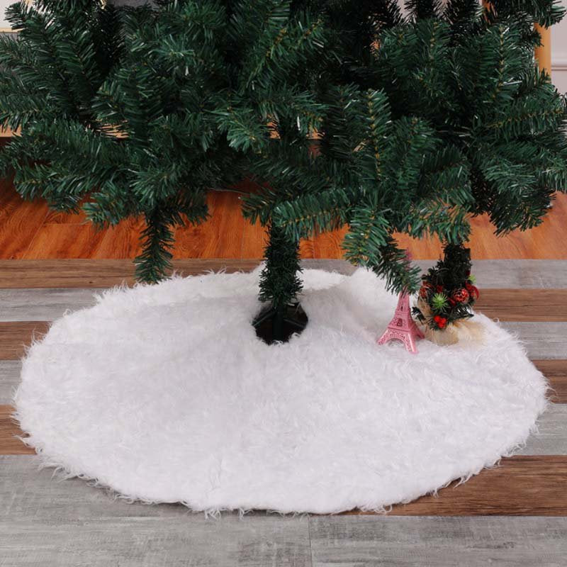 Christmas Tree Skirt Large Snowy White Faux Fur Xmas Tree Skirt for Christmas Decorations Indoor Outdoor,31/35/48 Inch Home & Garden > Decor > Seasonal & Holiday Decorations > Christmas Tree Skirts CabinaHome   
