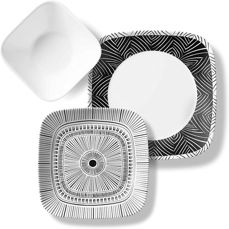 Corelle Service for 6, Chip Resistant Dinnerware Set, 18-Piece, Imani Home & Garden > Kitchen & Dining > Tableware > Dinnerware Corelle   