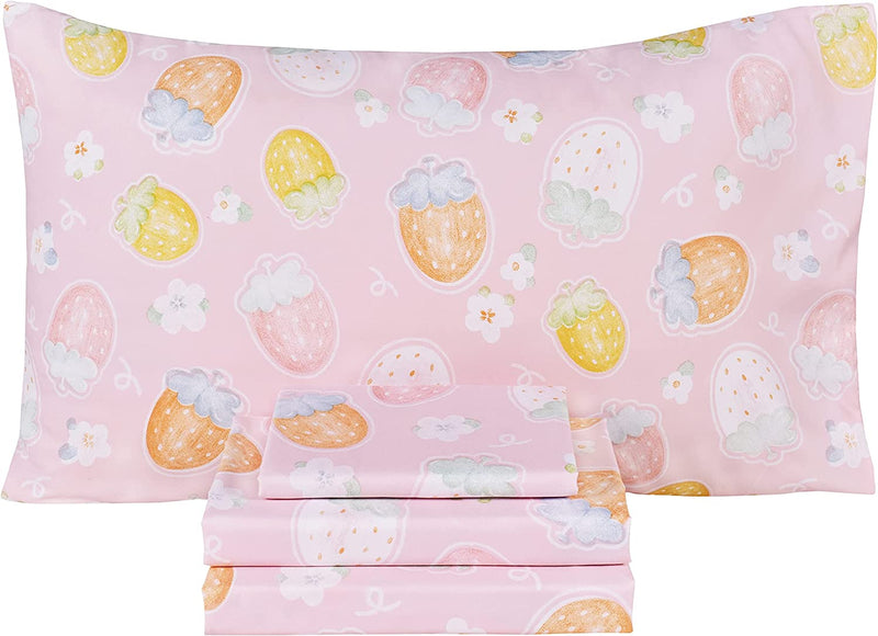 Scientific Sleep Sunshine Bees in Flower Cute Fun Soft Sheets Set Twin, Fitted Sheet with 14" Inch Deep Pocket, 100% Microfiber Polyester Bedding Sheet Set for Girls Teen Kids Gift (19, Twin) Home & Garden > Linens & Bedding > Bedding Scientific Sleep 20 Full 