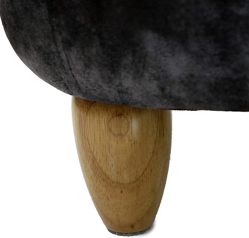 Critter Sitters Dark 15" Seat Height Animal Storage Gray Elk-Faux Leather Look-Durable Legs-Furniture for Nursery, Bedroom, Playroom & Living Room-Décor Ottoman Home & Garden > Household Supplies > Storage & Organization CRITTER SITTERS   