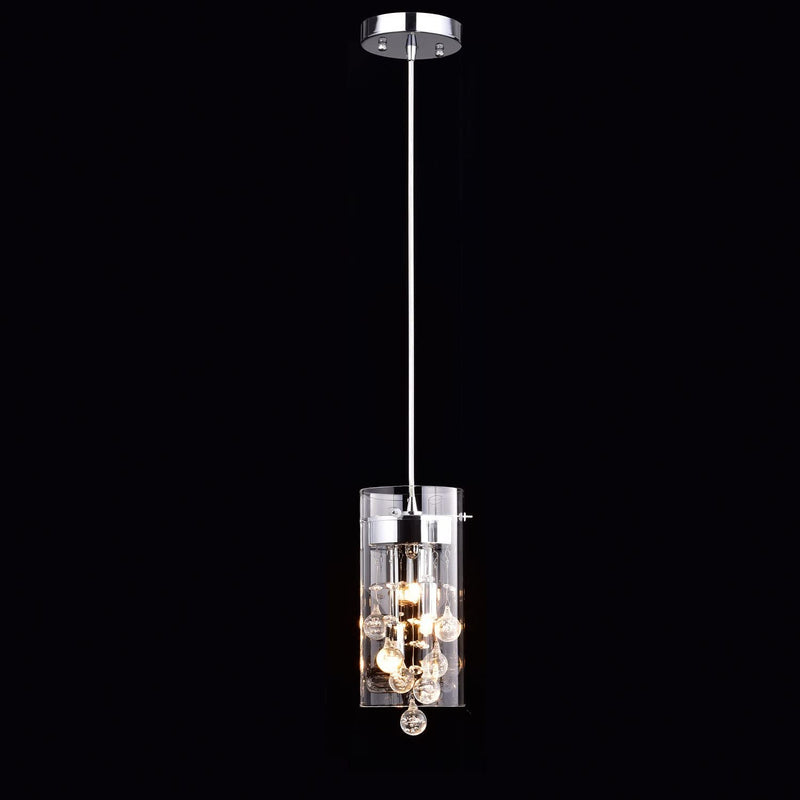 Truelite Modern G9 Glass Pendant Crystal Hanging Light Fixture Dimmable and Hight Adjustable Pendant Light Home & Garden > Lighting > Lighting Fixtures AXILAND   