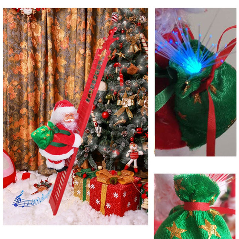 Electric Climbing Ladder Santa Claus Christmas Xmas Music Figurine Party Decor Home & Garden > Decor > Seasonal & Holiday Decorations& Garden > Decor > Seasonal & Holiday Decorations Actoyo   