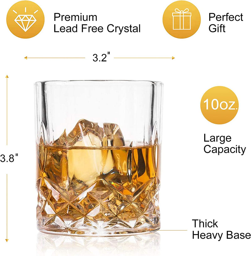 Farielyn-X Old Fashioned Whiskey Glasses (Set of 6), 11 Oz Unique Bourbon Glass, Ultra-Clarity Double Old Fashioned Liquor Vodka Bourbon Cocktail Scotch Tumbler Bar Glasses Set Home & Garden > Kitchen & Dining > Barware Farielyn-X   