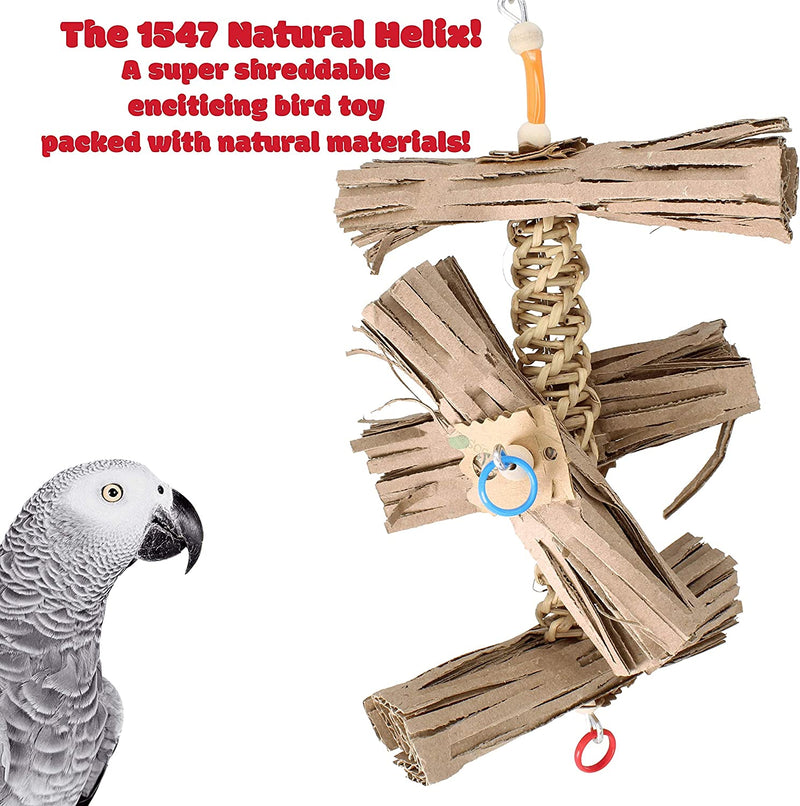1547 Natural Helix Bonka Bird Toys Cardboard Shredder Vine Parrot Parrotlet Conure Cockatiel Beak Animals & Pet Supplies > Pet Supplies > Bird Supplies > Bird Toys Bonka Bird Toys   