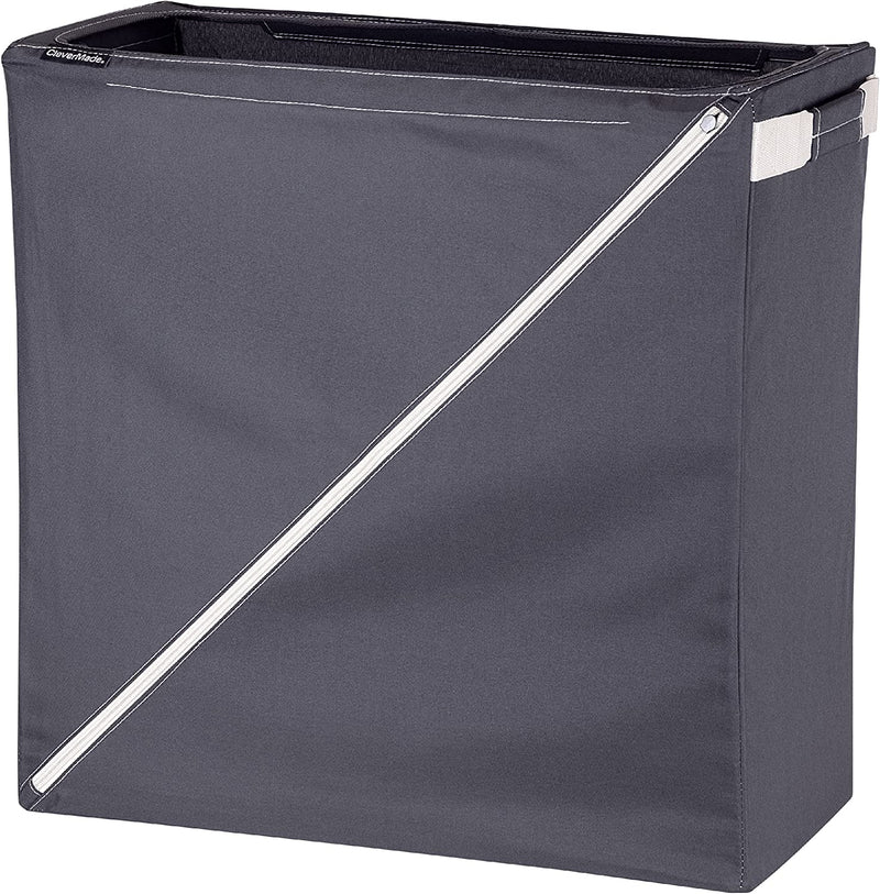 Clevermade Collapsible Laundry Basket, Large Foldable Clothes Hamper Bag, 2 Pack & Laundry Hamper Collapsible Sorter Basket - Freestanding Foldable Tall Clothes Storage Bin with Premium Handles Home & Garden > Household Supplies > Storage & Organization CleverMade   