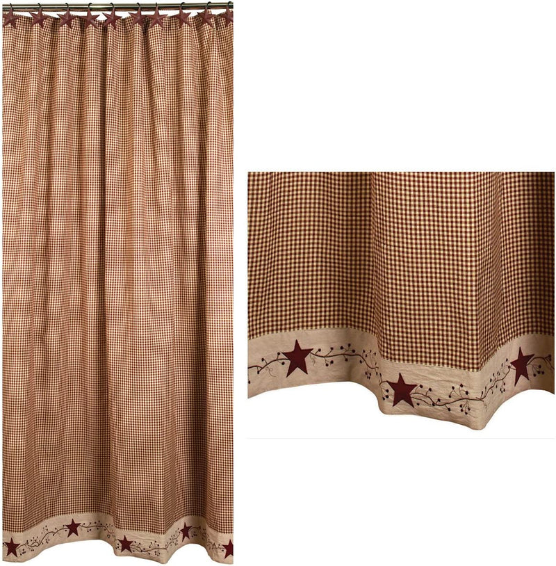 Stars and Berries 63" Curtain Panels Home & Garden > Decor > Window Treatments > Curtains & Drapes The Country House Collection Cotton 72" 