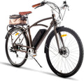 Commuter Electric Bike for Adults, City Cruiser Ebike 500W Powerful Brushless Motor Cargo, 20+MPH, 50+Miles, 28" Electric Bicycle with Removable 48V 13Ah Larger Battery, Professional Shimano 7-Speed Sporting Goods > Outdoor Recreation > Cycling > Bicycles Jiangsu mingsheng Commuter Bike(500W Motor)  