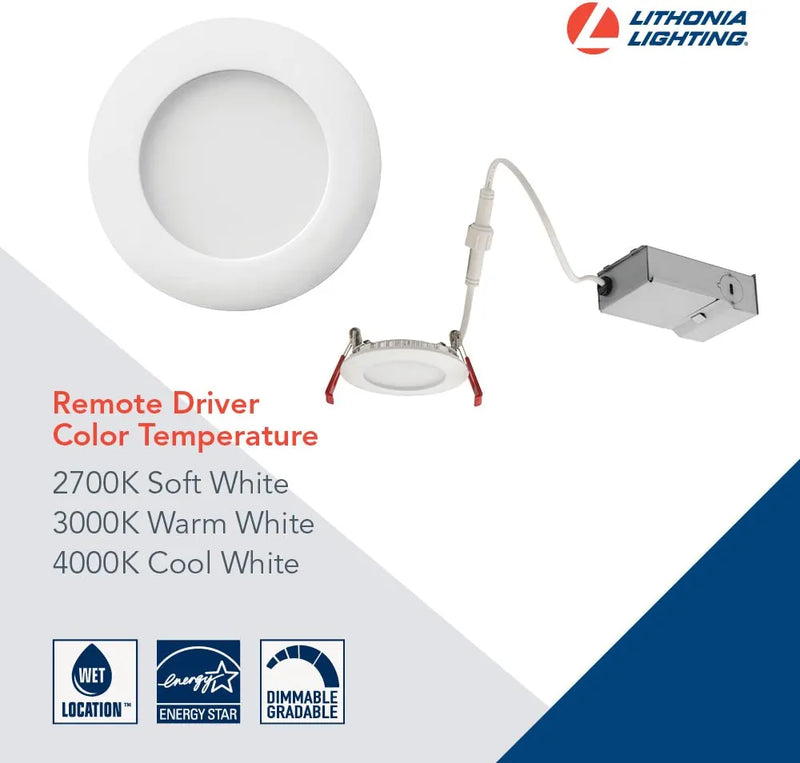 Lithonia Lighting WF3 30K MW M6 3-Inch Dimmable with Thin LED Recessed Ceiling Downlight, 3000K, White Home & Garden > Lighting > Flood & Spot Lights Lithonia Lighting   