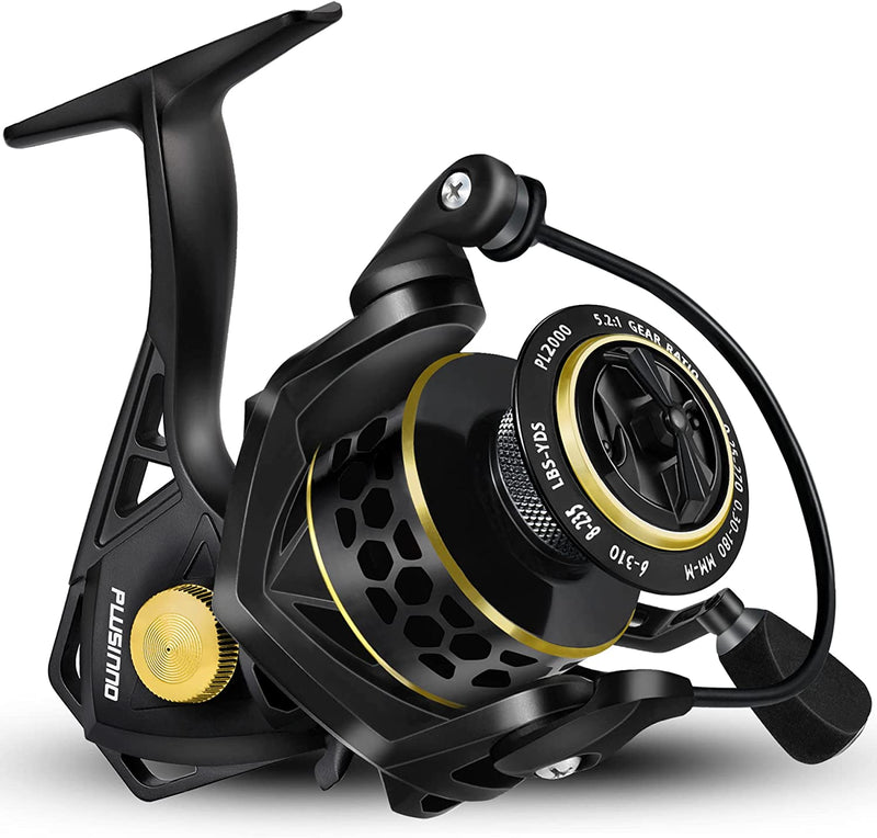 PLUSINNO Fishing Reel, 9 +1BB Spinning Reel, Ultra Smooth Powerful, Lightweight Graphite Frame, CNC Aluminum Spool for Freshwater Sporting Goods > Outdoor Recreation > Fishing > Fishing Reels PLUSINNO   