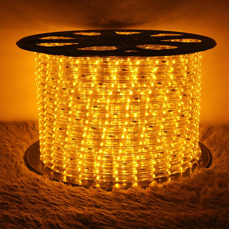 LED Rope Lights 110V Waterproof Connectable String Lights for Indoor Outdoor Garden Decorative Lighting Green Home & Garden > Decor > Seasonal & Holiday Decorations LamQee 150' Yellow 
