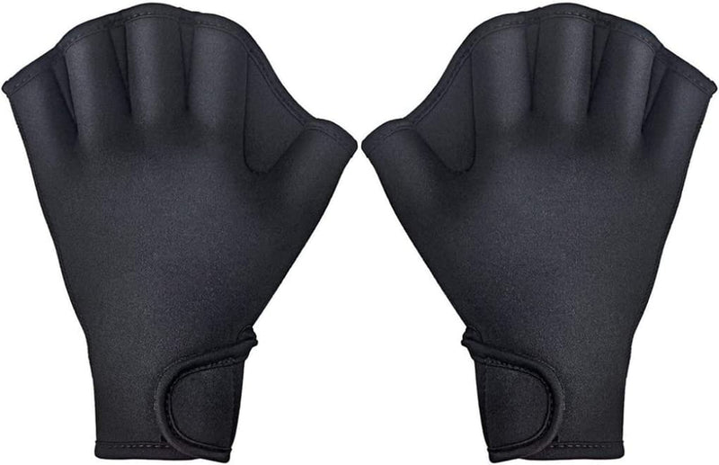 Aquatic Gloves Swimming Training Webbed Swim Gloves for Men Women Adult Children Aquatic Fitness Water Resistance Training Black L Aquatic Gloves Sporting Goods > Outdoor Recreation > Boating & Water Sports > Swimming > Swim Gloves KUYYFDS Black M  