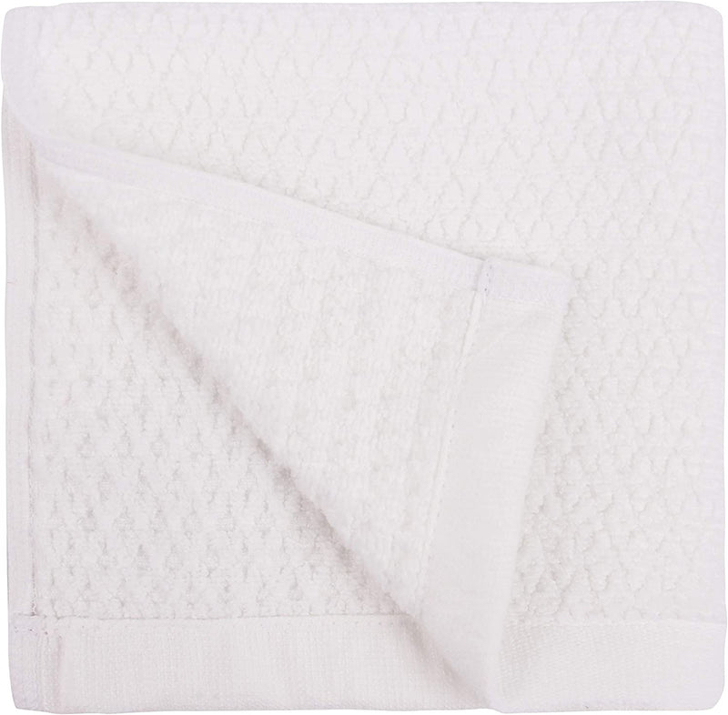 Everplush Diamond Jacquard Hand Towel Set, 4 X (16 X 30 In), Khaki, 4 Count Home & Garden > Linens & Bedding > Towels Everplush White 6 x Washcloth (13 x 13 in) 
