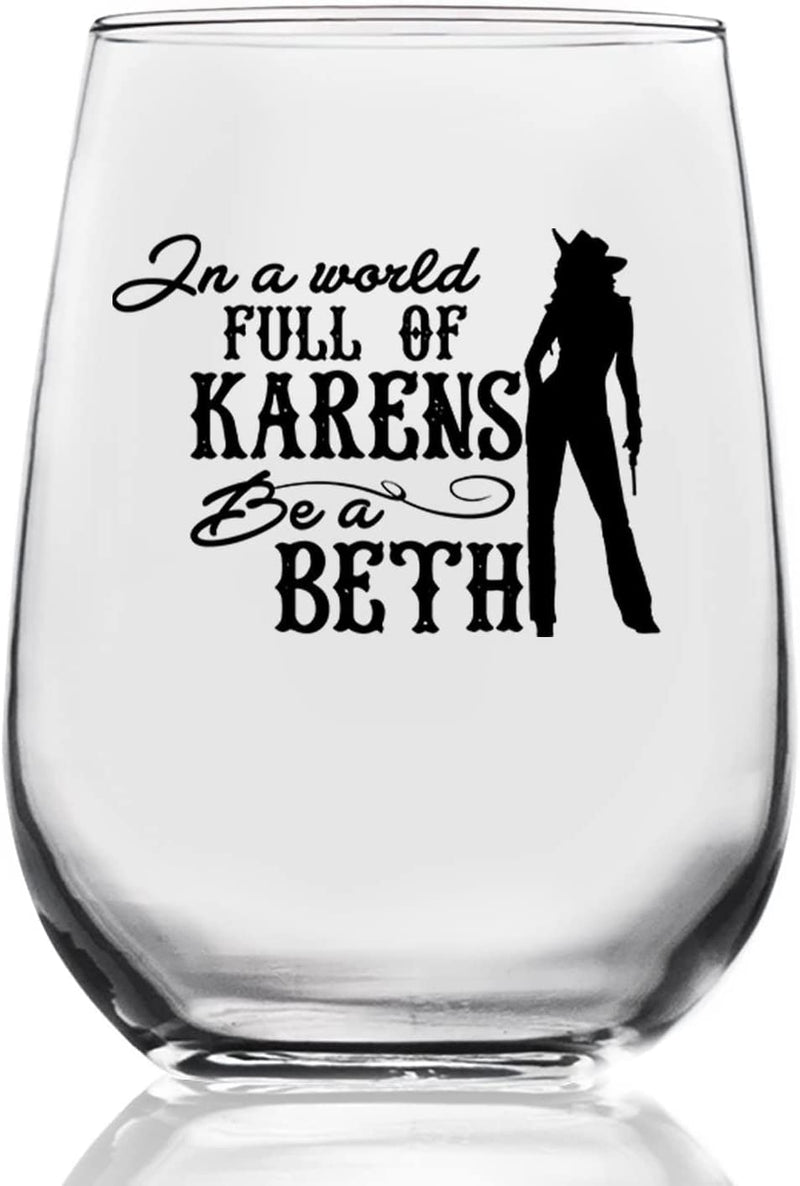 Toasted Tales in a World Full of Karen'S Be a Beth | Old Fashioned Whiskey Glass Tumbler | Rocks Barware for Scotch, Bourbon, Liquor and Cocktail Drinks | Quality Chip Resistant Home & Garden > Kitchen & Dining > Tableware > Drinkware Toasted Tales In A World Full Of Karen's Be A Beth 1 Count (Pack of 1) 