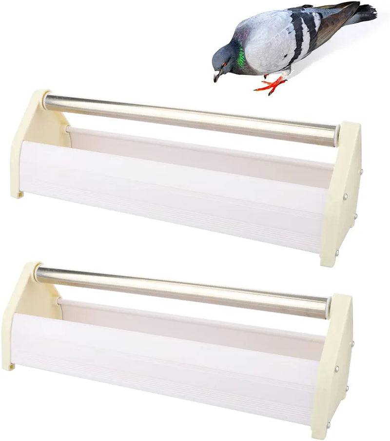 2 Pcs Pigeon Feeder Durable Reinforced Plastic Food Box Feeding Dish Storage Trough for Bird Pigeon Parrot Duck Home Poultry (Length: 15.5") Animals & Pet Supplies > Pet Supplies > Bird Supplies > Bird Cage Accessories > Bird Cage Food & Water Dishes DQITJ   