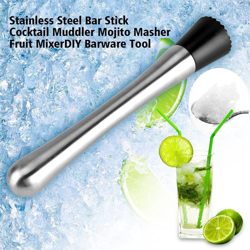Stainless Steel Bar Stick Cocktail Muddler Mojito Masher Fruit Mixer DIY Barware Tool Home & Garden > Kitchen & Dining > Barware Aramox   