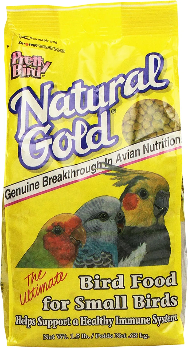 Pretty Bird Natural Gold Medium Bird Food, 2.6 Lb. Animals & Pet Supplies > Pet Supplies > Bird Supplies > Bird Food Summit Pet Product Distributors, LLC 1.5 Pounds  