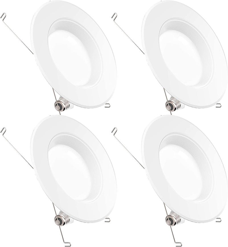 Sunco Lighting 5/6 Inch LED Can Lights Retrofit Recessed Lighting, Baffle Trim, Dimmable, 3000K Warm White, 13W=75W, 965 LM, Damp Rated, Replacement Conversion Kit – UL Energy Star Listed 4 Pack Home & Garden > Lighting > Flood & Spot Lights Sunco Lighting 2700K Soft White  