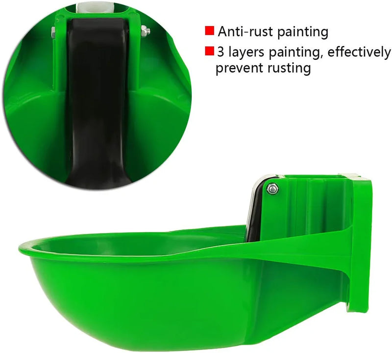 Plastic Automatic Water Bowl Livestock Drinker Water Bowl Trough Switch Valve Sheep Cow Drinking Container for Horses Cows Goats Donkey Poultry Watering Supplies Animals & Pet Supplies > Pet Supplies > Bird Supplies > Bird Cage Accessories > Bird Cage Food & Water Dishes Sheens   
