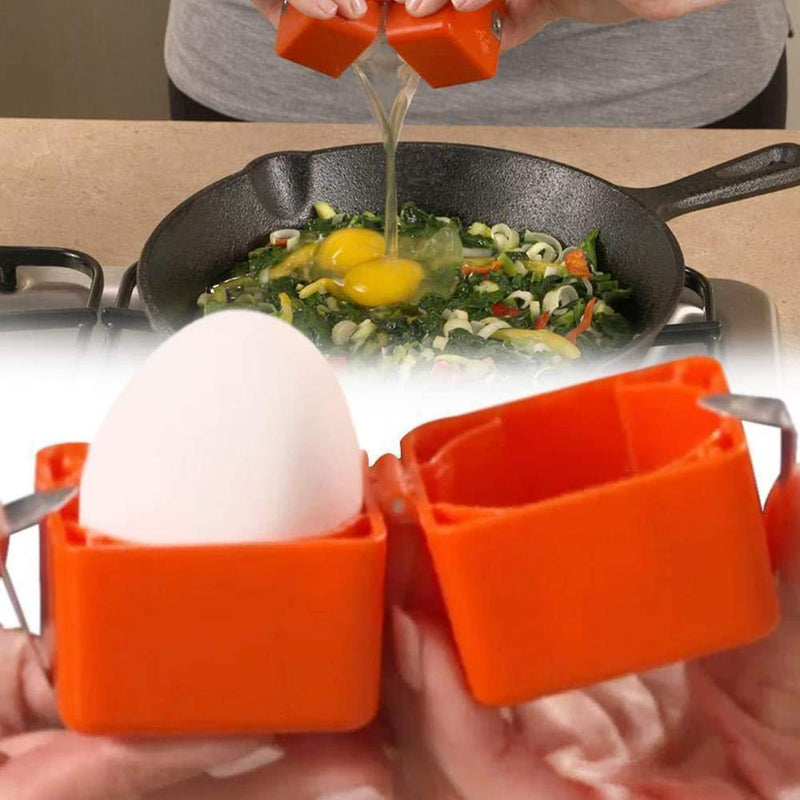 KVMORZE Egg Opener, ABS Egg Cracker for Raw Eggs, Effortless Handheld Egg Cube Egg Separator, Creative Kitchen Tools for Cooking Camping