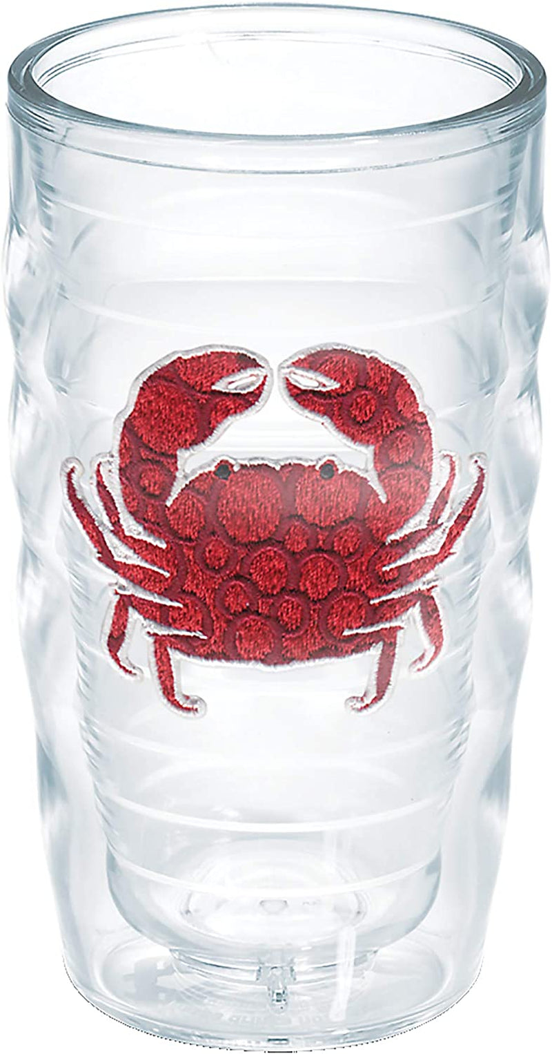 Tervis Crab Insulated Tumbler with Emblem and Red Lid, 16 Oz, Clear Home & Garden > Kitchen & Dining > Tableware > Drinkware Tervis No Lid 10oz Wavy 