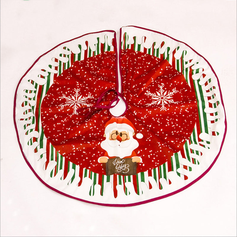 Reactionnx 35'' Christmas Tree Skirt with Adorable Santa Cluas Xmas Holiday Decoration Party Supplies Home & Garden > Decor > Seasonal & Holiday Decorations > Christmas Tree Skirts Reactionnx B  