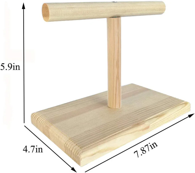 LINSHRY Bird Training Stand, Portable Tabletop Bird Perch Spin Training Perch for Parakeets Conures Lovebirds or Cockatiels