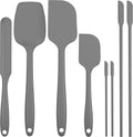 Silicone Spatula, Forc 8 Packs 600°F Heat Resistant BPA Free Nonstick Cookware Dishwasher Safe Flexible Lightweight, Food Grade Silicone Cooking Utensils Set for Baking, Cooking, and Mixing Black Home & Garden > Kitchen & Dining > Kitchen Tools & Utensils Forc Gray  