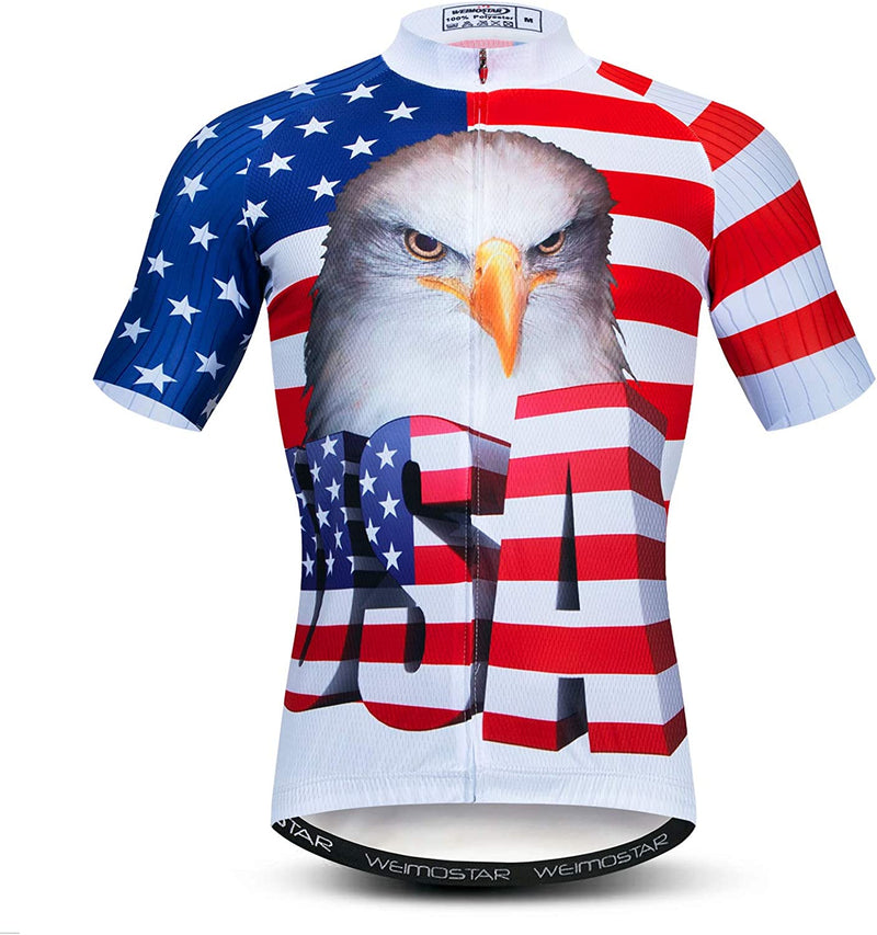 Weimostar Summer Men'S Cycling Jersey Short Sleeve Mountain Bike Road Bicycle Shirt Sporting Goods > Outdoor Recreation > Cycling > Cycling Apparel & Accessories Weimostar   