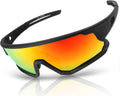 Cycling Glasses,Sport Polarized Sunglasses Eyes Protect Fishing Climbing Golf Sporting Goods > Outdoor Recreation > Cycling > Cycling Apparel & Accessories GGBuy Jh129-black  