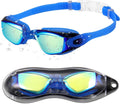JJEOO Swim Goggles Polarized Swimming Goggles No Leaking Anti-Fog Goggles for Women Men Adult Youth Sporting Goods > Outdoor Recreation > Boating & Water Sports > Swimming > Swim Goggles & Masks JJEOO Blue  