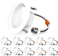 Sunco Lighting 10 Pack 4 Inch LED Recessed Downlight, Baffle Trim, Dimmable, 11W=60W, 3000K Warm White, 660 LM, Damp Rated, Simple Retrofit Installation - UL + Energy Star Home & Garden > Lighting > Flood & Spot Lights Sunco Lighting 4000K Cool White 4 inch 