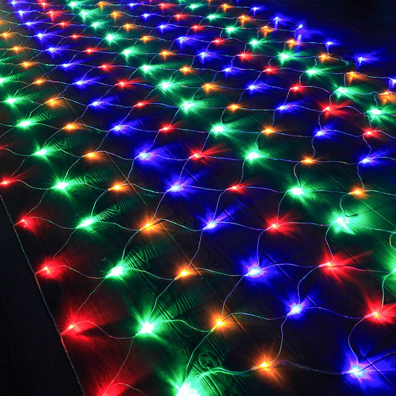 LED Net Mesh String Fairy Lights 200 Leds, 6.56 Ft X 9.84 Ft,8 Modes, Blue Outdoor Transparency String Lights Waterproof Christmas Decorative Lights for Christmas Tree, Holiday, Party, Wedding Home & Garden > Lighting > Light Ropes & Strings MORTTIC Multicolor  