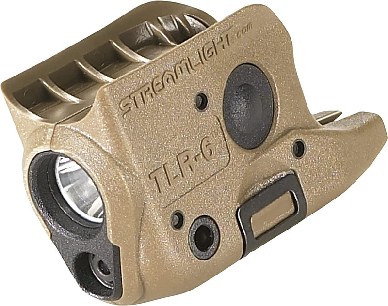 Streamlight 69272 TLR-6 100-Lumen Pistol Light with Integrated Red Aiming Laser Designed Exclusively and Solely for Glock 23 (Gen 2)/26/27/28/33/39, Black Sporting Goods > Outdoor Recreation > Fishing > Fishing Rods Streamlight Inc Flat Dark Earth Brown For Glock 42/43/43X/48 (No Rail or MOS) 