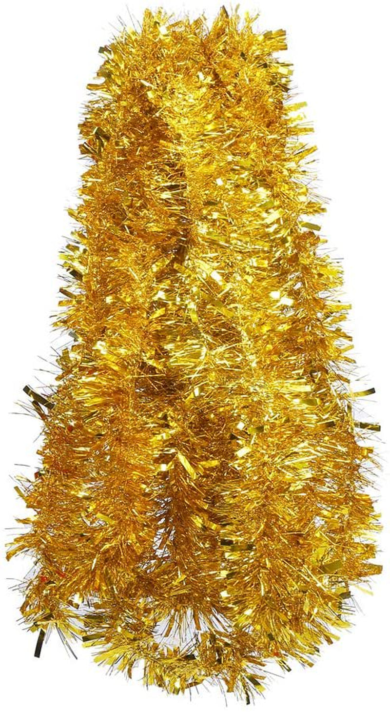 Gold Tinsel Garland Christmas Tree Decorations Wedding Birthday Party Supplies for 16.5 FEET Long Home Home & Garden > Decor > Seasonal & Holiday Decorations& Garden > Decor > Seasonal & Holiday Decorations Stibadium Gold  