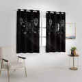 MANGATA CASA Halloween Blackout Curtains 63Inch Long 2 Panels Set with Skull for Bedroom-Goth Black Drapes for Living Room-Cutout Window Curtain Panels(Black 52X63In) Home & Garden > Decor > Window Treatments > Curtains & Drapes MANGATA CASA Black 52X63IN-2PANELS 
