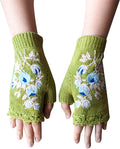 Gloves Mittens Men Women Handmade Gloves Winter Hand Warmers Stylish Gloves Mittens for Women Cold Weather Heated Winter Sporting Goods > Outdoor Recreation > Boating & Water Sports > Swimming > Swim Gloves Bmisegm Green One Size 