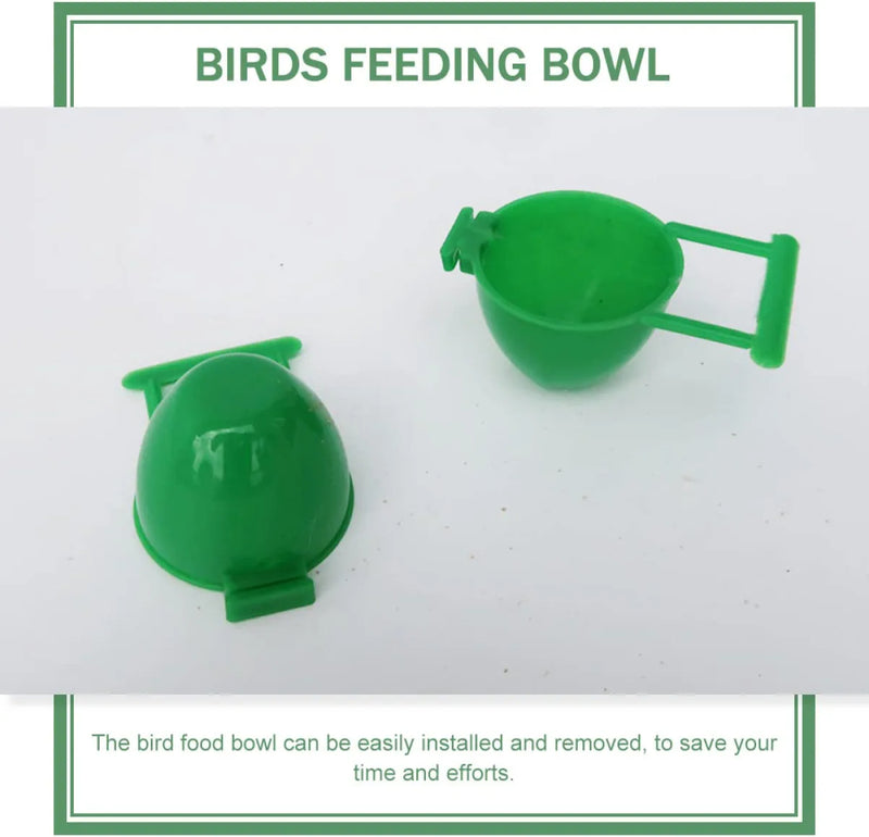 Balacoo Feeder Watering Supplies Holder Green Bottle Parrots Poultry Food Eating Bowls Pet Budgie Lovebird Conure for Parrot Container Coop Water Useful Machine Birds Parakeet Bird Animals & Pet Supplies > Pet Supplies > Bird Supplies > Bird Cage Accessories > Bird Cage Food & Water Dishes balacoo   