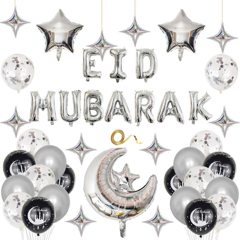 Eid Mubarak Balloons Ramadan Festival Decoration Dinner Party Decoration Event & Party Supplies Party Balloons for Home F Arts & Entertainment > Party & Celebration > Party Supplies Fly Sunton F  