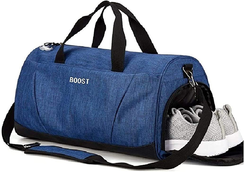 Sports Gym Bag with Wet Pocket & Shoes Compartment for Women & Men Sporting Goods > Outdoor Recreation > Winter Sports & Activities Leolake Blue  